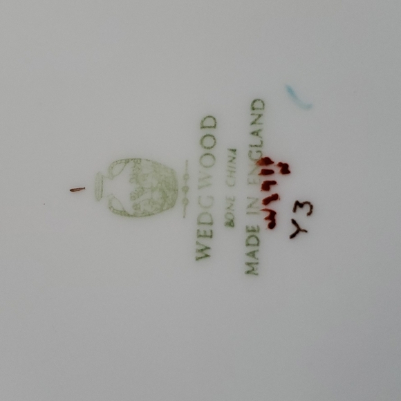 Vintage Wedgewood Florentine Turquoise Rim Fruit Center& White Body - Picture 7 of 7